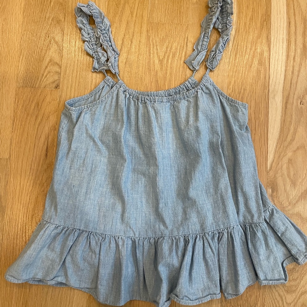 Madewell Chambray Sleeveless Blouse